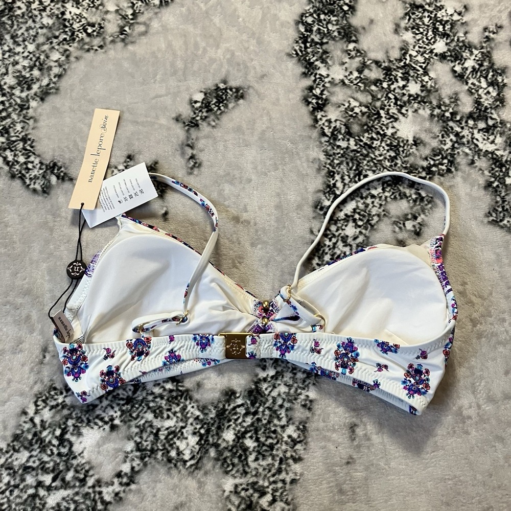 Anthropologie Nanette Lepore Maharaja Floral Bikini Beach Top Womens Size M - Picture 2 of 7